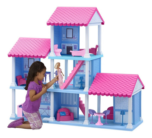 Casa D Muñecas Grande +accesorios P/ Niña 1.40mx60cmx1.26m