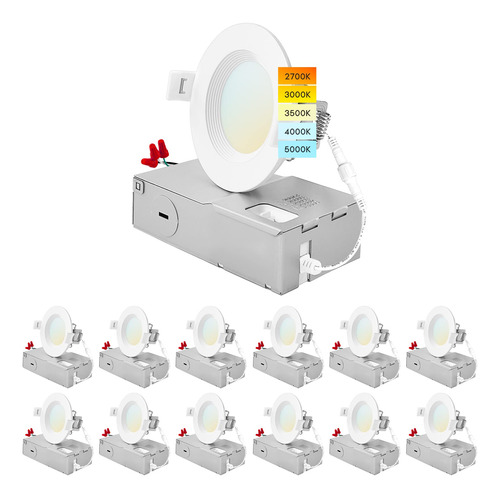 12 Luz Led Empotrabl Ultrafina 3  6 W 5 Color Seleccionabl