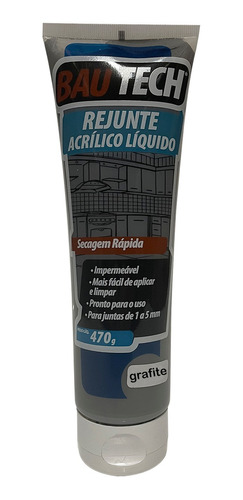 Rejunte Acrílico Liquido Bautech Grafite 470g