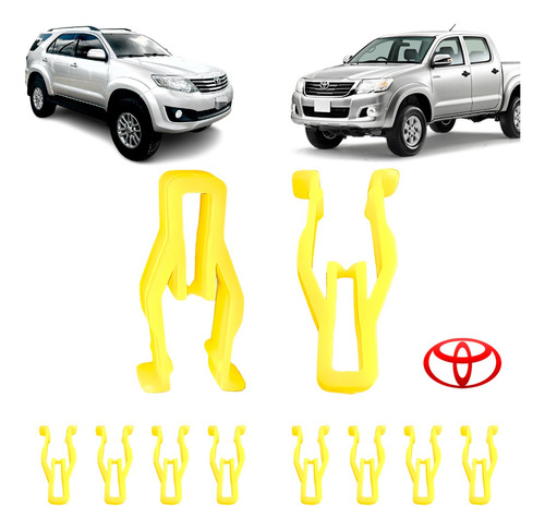 Clips Gancho Tablero Panel Consola Toyota Fortuner Hilux 10u