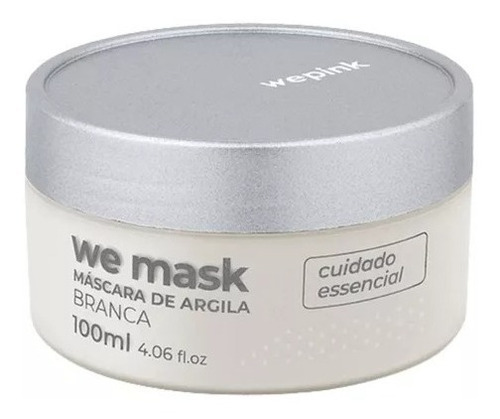 Máscara faciai para pele todo tipo de pele Wepink Argila Branca 100g