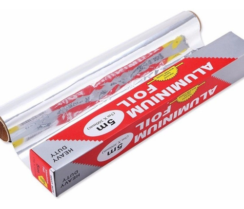 Imagen 2 de 7 de Papel Aluminio 30cm X 10m Para Cocina Alimentos