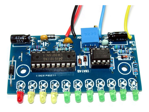 Lm3915 10 Led Indicador De Nivel De Audio Diy Vu Meter Pream