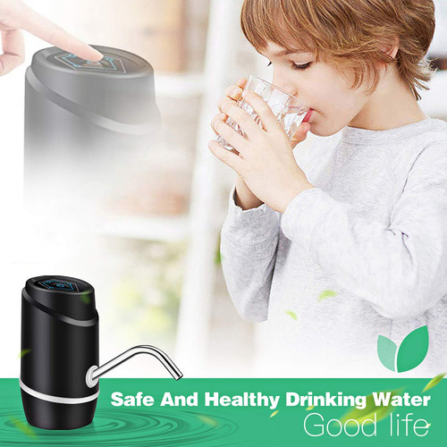 Dispensador De Agua Recargable Usb Para Garrafón 5 Galones Negro