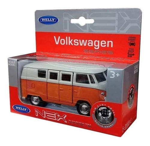 Auto Coleccion Volkswagen T1 Bus 63  Welly Nex 1:36 Friccion