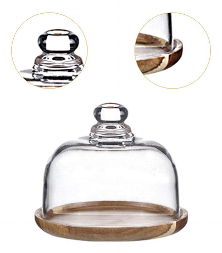 Soporte Para Tartas Con Cúpula De Cristal, Bandeja Para
