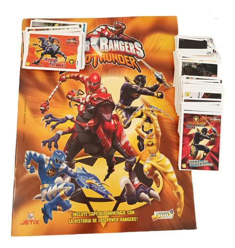 Álbum - Power Rangers Dinothunder + 100 Figuritas A Pegar