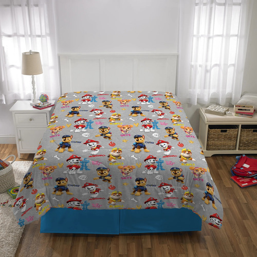 Set Cama Individual Paw Patrol 5pz Edredon 2 Vistas Sabanas Multicolor Paw Patrol