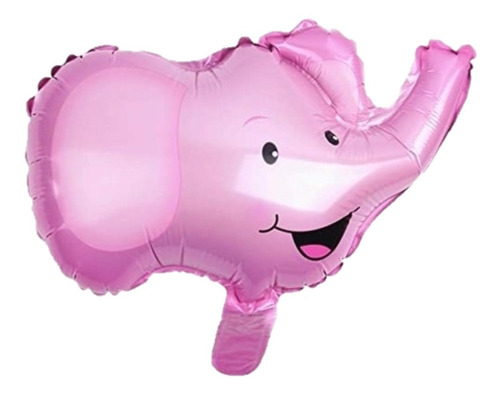 Globo Cabeza De Elefante 45cm En Rosa O Lila X 1 Unidad 