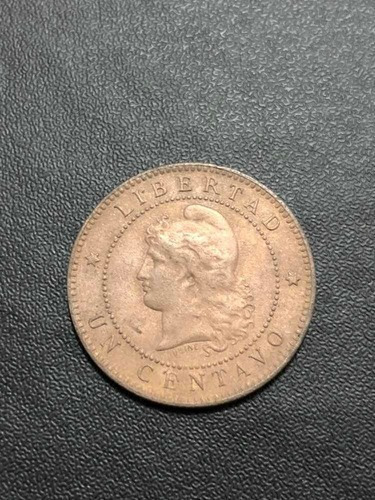 Moeda Antiga 1891 Argentina Un Centavo Bronze (Usado)