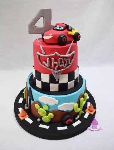 Torta Cars Rayo Mcqueen 2 Pisos- Ideal Cumpleaños Infantiles | MercadoLibre