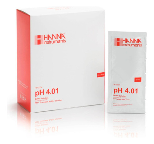 Buffer Ph 4 En Sobres Individuales 25 X 20ml Hanna