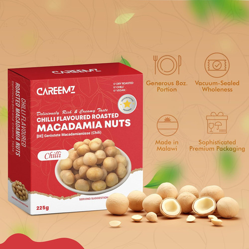 Careemz Nueces De Macadamia Tostadas Con Sabor A Chile, El M