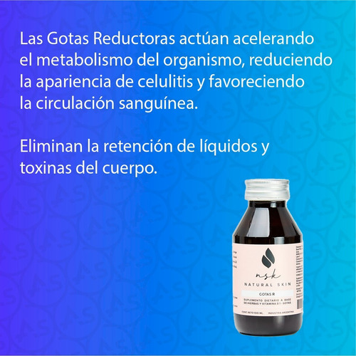 Imagen 2 de 7 de Gotas Reductoras Pierde Peso 100% Naturales - Natural Skin