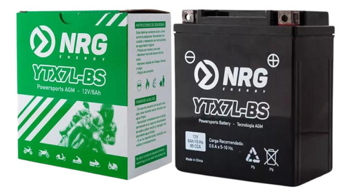 Bateria Gel Ytx7l-bs Nrg Tornado Twister Elite Crypton