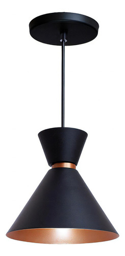 Pendente Lustre Luminária Berlim 23cm Preto 110V/220V