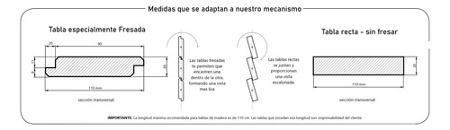 Mecanismo Regulable + Madera Pergola Quincho 5 Aletas Negro