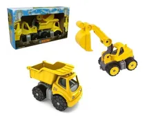 Comprar Mini Set  Camión Volcador + Retro Excavadora En Caja Duravit