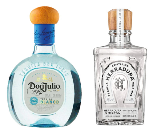 1 Teq Don Julio Blanco 700 Ml Y 1 Tequila Herradura Cristal