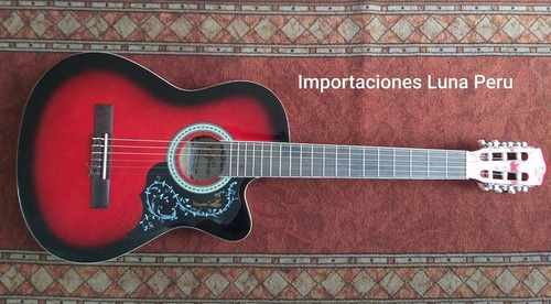 Guitarra Acustica Azul Calidad Intermedia