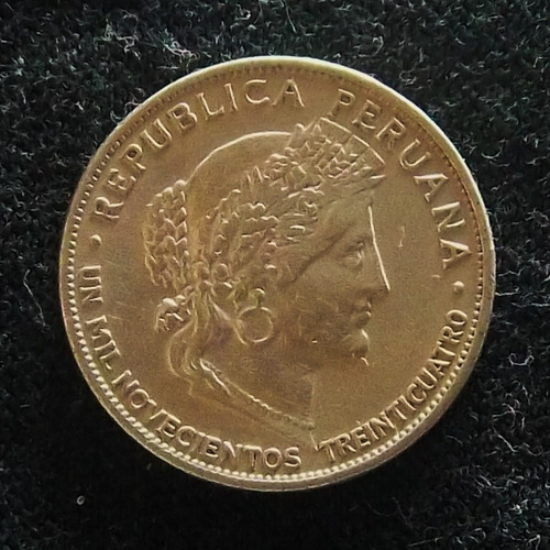 Perú 5 Centavos 1934 Excelente Km 213.2