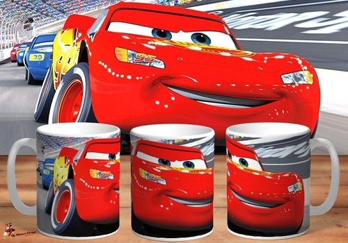 Taza - Tazón De Ceramica Disney Cars Rayo Mcqueen 4k Art