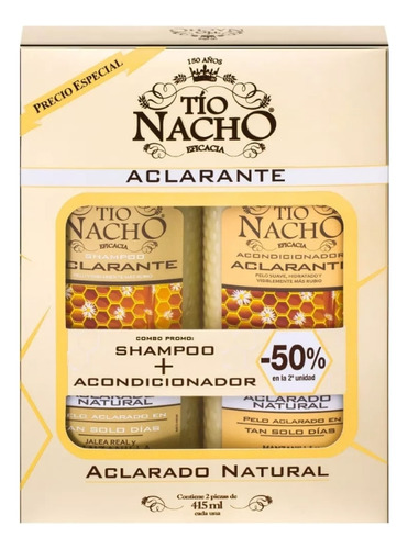 Pack Tío Nacho Shampoo & Acondicionador Aclarante X 415 Ml