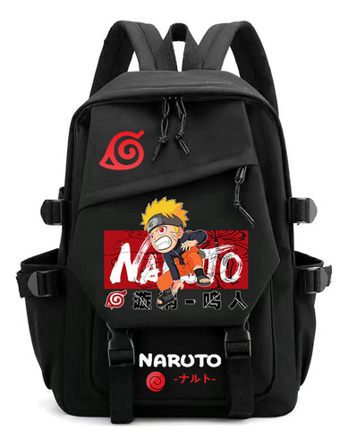 Mochila Escolar De Grande Capacidade Naruto Para Adolescente