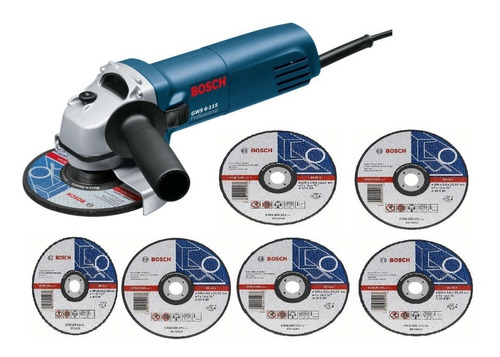 Lixadeira Profissional Ang 4.1/2 Profi Bosch 110v + 6 Discos