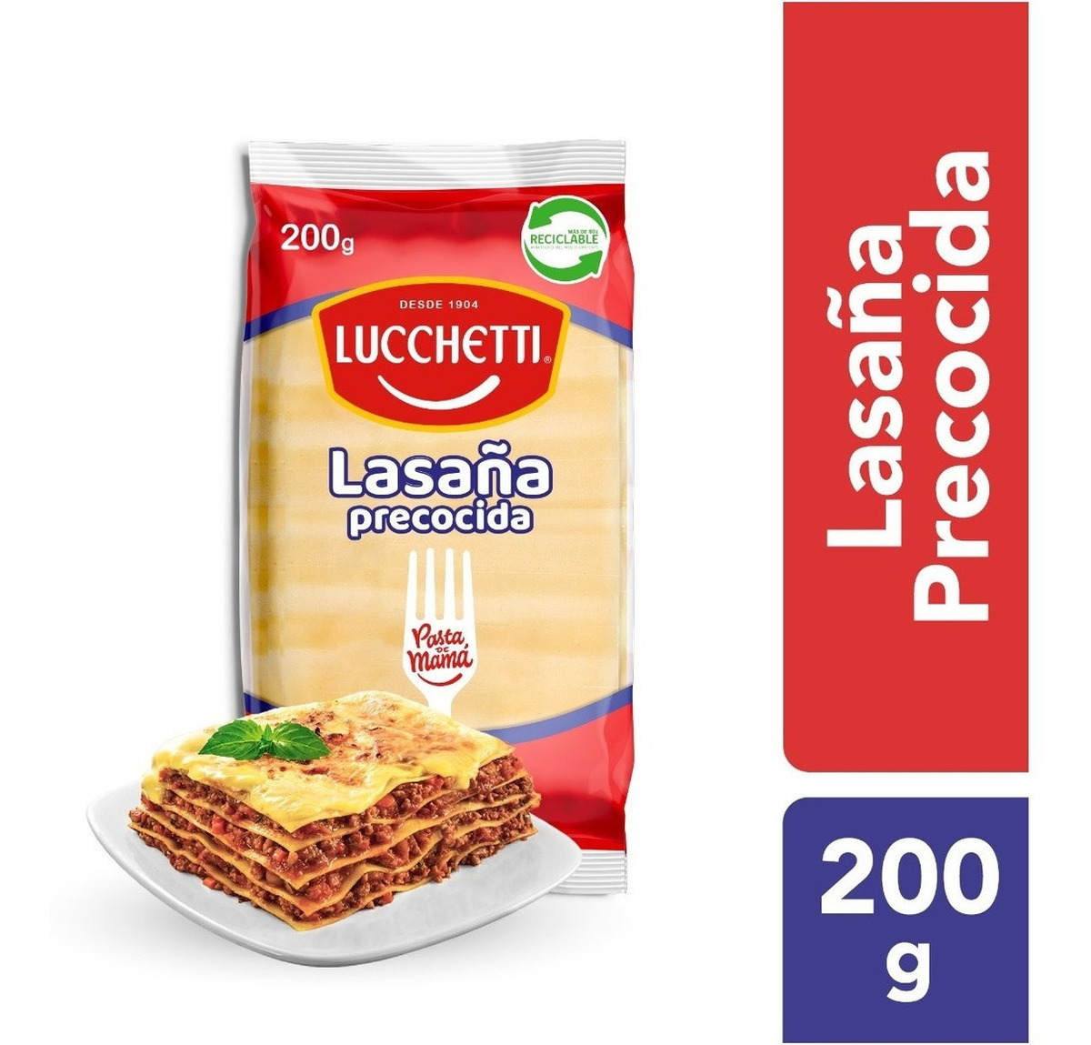 Pasta Lasaña Precocida Lucchetti 200g