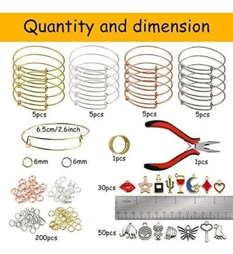 Kits De Colgantes De 300 Piezas Para Hacer Pulseras