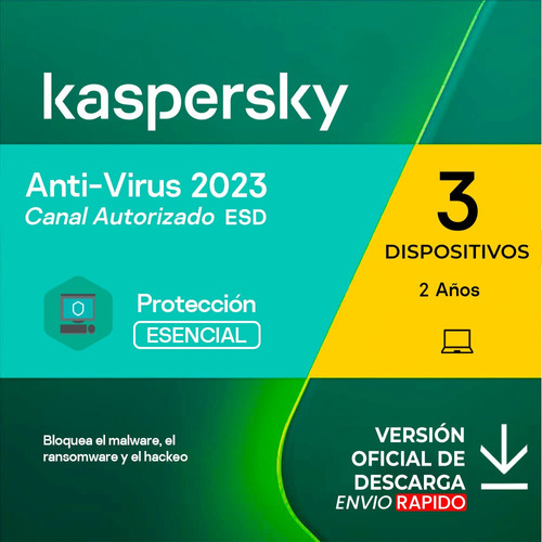 Kaspersky Anti-virus 3 Pc  2 Años Licencia Original