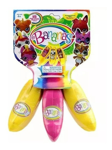 Bananas Pack 3 Figuras Sorpresa Accesorios Juguete Tv Orig.