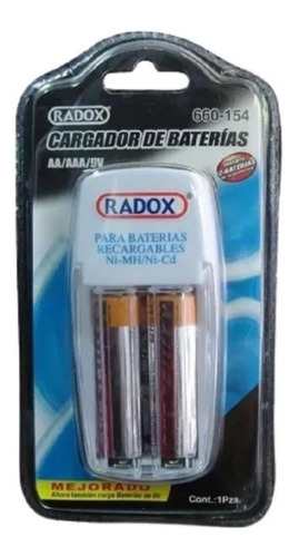 Cargador De Baterías Para Aa, Aaa Y 9v Incluye 2 Baterias Aa