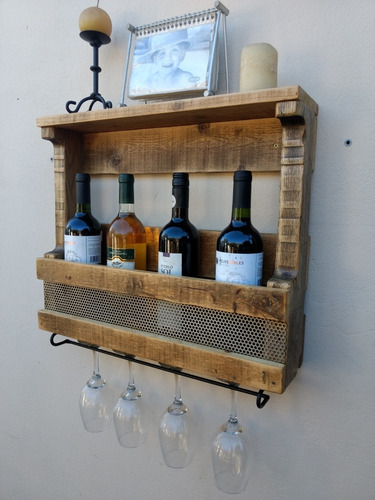 Botellero Rustico De Pared .