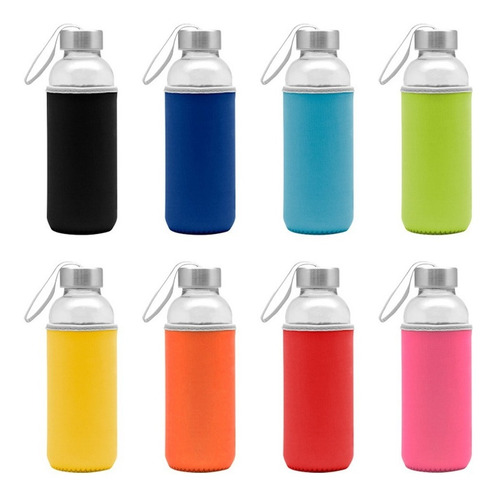 Botella Vidrio Belize 450ml Funda De Neoprene I Giveaway