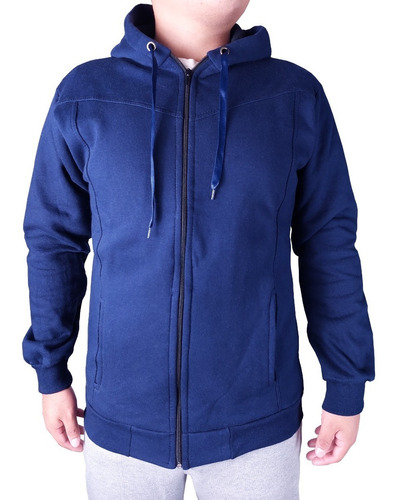 Campera Hombre Frisada Abrigada Invierno 4 Bolsillos 