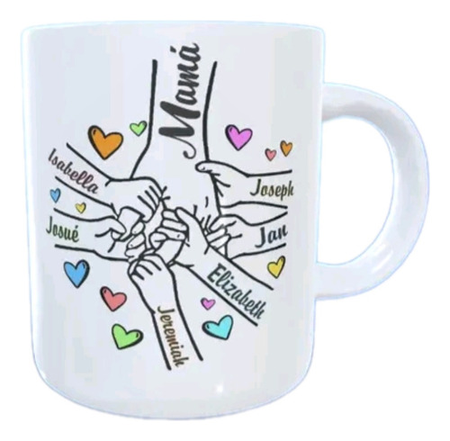 Taza Plástica Personalizada Mama Madre Hijos Hermanos  Hj6