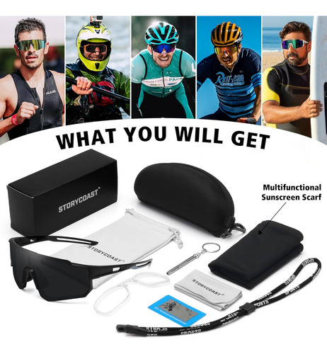 Gafas De Sol Deportivas Polarizadas Storycoast Para Hombr...