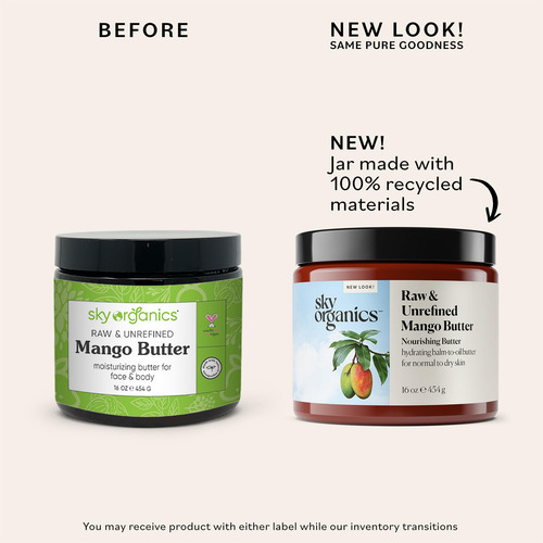 Manteca De Mango Sky Organics 100% Cruda Sin Refinar 473 Ml