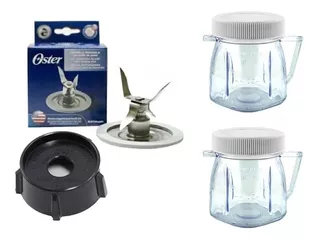 Kit 2 Mini Vaso De Plástico Compatible Con Licuadoras Oster