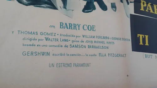 Afiche Cine Poster But Not For Me Clark Gable No Soy Para Ti