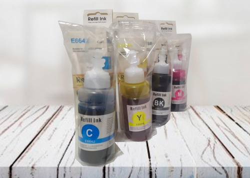 Botella Tinta Epson 70ml E664 Refill Ink Kit 4 Colo Y/m/c/bk