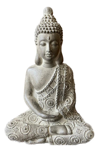 Buda Meditando- Escultura- Buena Fortuna- Feng Shui- 27 Cm