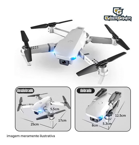 Imagem 5 de 6 de Mini Drone Dobrável Câmera Wifi Helicóptero Profissional
