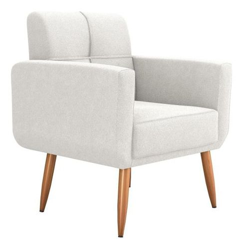Poltrona Cadeira Decorativa Escritório Havana Matrix Bege