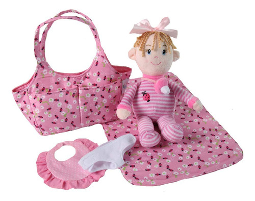 Snuggle Stuffs Lil' Baby Bug Muneca Y Bolsa De Panales