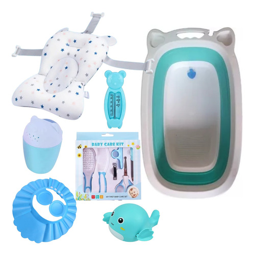Bañera Plegable Para Bebe Mas Cojin Y Accesorios De Baño
