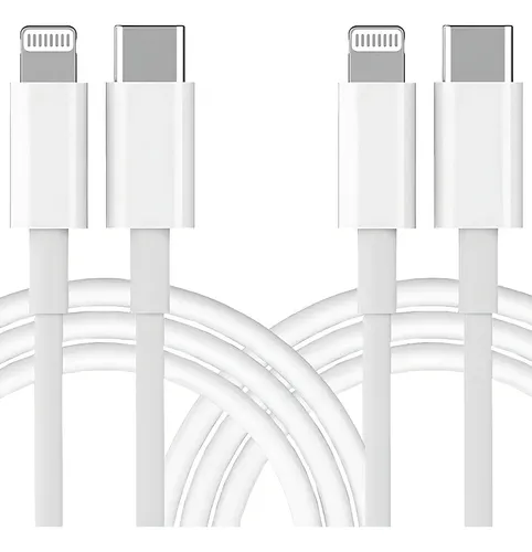 comprar Kit 2 Cabo Carregador Turbo 20w Tipo C Para Lightning iPhone Cor Branco