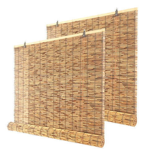 Persiana Enrollabl Bambu Para Exterior E Interior Natural
